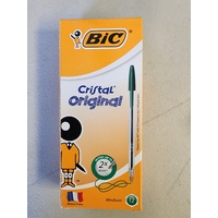 Pen Bic Cristal x12 Medium Green 0231 Box 12 #954377