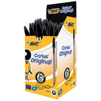 Pen Bic Cristal x50 Medium Black Box 50 0204 #8127951
