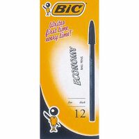 Pen Bic Economy Medium Black Box 12 #0244 952031