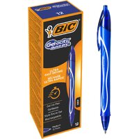 Pen Bic Gelocity Gel RB 0.7mm Blue box 12 RB RT Retractable 950442