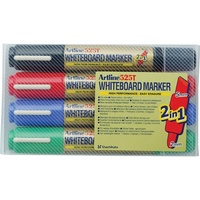 Whiteboard Marker Artline 525T Dual Nib Wallet 4 pens #151544