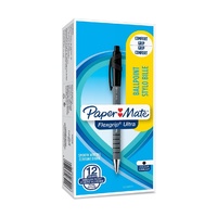 Pen Flexgrip RT BP Medium Black Box 12 Ultra 95301 Papermate 1.0 Retractable Ballpoint 