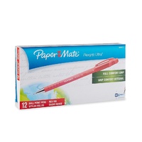 Pen Flexgrip Capped Medium Red Box 12 Ultra 96201 Papermate