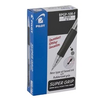 Pens Pilot Supergrip Retractable Fine Black BPGP10 Box 12 623130