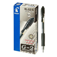 Pen Pilot G2 0.5 Extra Fine Black Gel Ink Box 12 BLG2-5 RB Roller Ball RT Retractable 622506