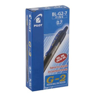 Pen Pilot G2 0.7 Fine Blue Gel Ink Box 12 BLG2-7 RB Roller Ball RT Retractable 622510