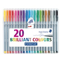 Pens Staedtler 334 Triplus Fineliner SB20 Wallet 20 