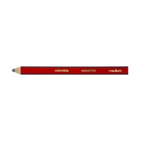 Carpenter Pencil Medium Red Body Pack 12 #14840 Grey Lead Staedtler