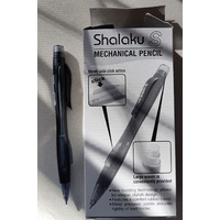 Pencil Mechanical 0.5mm Uni Rubber Grip box 12 + eraser Black Barrel Shalaku 11 M5108 