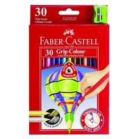 Pencil Faber Castell Triangular Grip Extra Thick Coloured Box 30