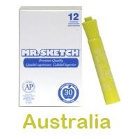 Flipchart Markers  Mr Sketch Yellow box 12 Chisel Tip Scented 