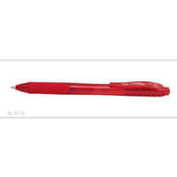 Pen Pentel BL107 Energel X Gel Roller Retractable Red Box 12