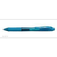 Pen Pentel BL107 Energel X Gel Roller Retractable Sky Blue Box 12
