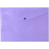Document Wallet A4 Plastic With Button Osmer Purple Tinted 