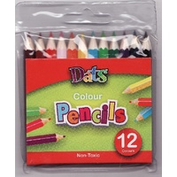 Coloured Pencils  12s  short pack 12 1/2 size pencils #51690