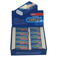 Eraser  Large x20 Maxi Celco 1186 Box 20 56x22x11mm QUEENSLAND ITEM ONLY