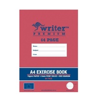 Exercise Books A4 8mm Ruled  64 Page Pack 20 E864 Writer Premium EB6501