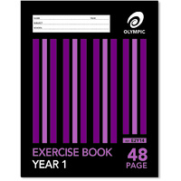 Exercise Books 225x175 - 48 page Year 1 Queensland Ruling Olympic 140742 00307 - pack 20 
