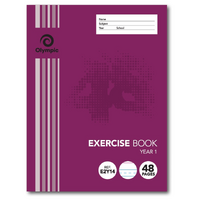 Exercise Books 225x175 - 48 page Year 1 Queensland Ruling Olympic 140742 00307 - pack 20  Scholastic ruling E2Y14 100697228
