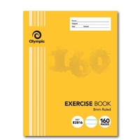 Exercise Books 225x175mm 8mm Ruled 160 Page Pack 10 Olympic 140779 E2816
