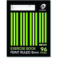 Exercise Books 225x175mm 8mm Ruled 96 Page Olympic  00713 Pack 10