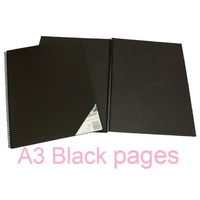 Visual Art Diary A3 Black page 110gsm 90 pages Quill 10711 45 LEAF 100851351