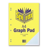 Graph Pad  1mm A4 25 Leaf Pack 10 Spirax 801 