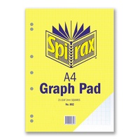 Graph Pad  2mm A4 25 Leaf Pack 10 Spirax 802 