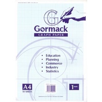 Graph Pads  A4  1mm Gormack C101Y 50 Sheets
