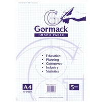 Graph Pads A4  5mm Gormack C022Y 50 Sheets Grid