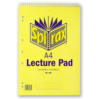 Lecture Pad A4 Top 140 page pack 10 Spirax 905  #40900