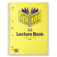 Lecture Book A4 140 page pack 10 Spirax 906 70 leaf side open