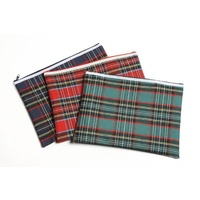 Pencil case 345x260 Tartan 1 Zip 974422 Pack 12 Marbig 