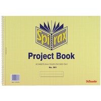Project Book 252x360mm 20 Sheet 8mm Ruled One Side Only Pack 10 Spirax 581 