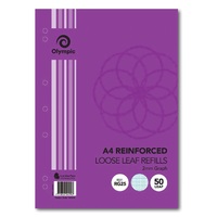 Loose Leaf Refills A4 50s Olympic Grid Graph 2mm Reinforced 141414 - pack 50 #RG25