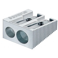 Pencil Sharpener Metal Double Hole for Standard or Triplus Pencils Box 20 Staedtler #51020