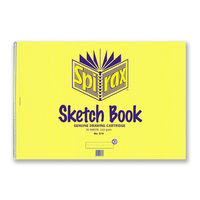 Sketch Book Side Opening 20 Leaf 367 x 540mm Pack 10 Spirax 574