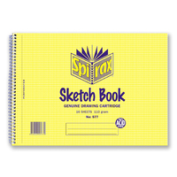 Spirax 577 Sketch Book 177 x 245mm Pack 20 Side Opening 16 Leaf 