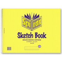 Sketch Book Spirax 579 272x360mm Pack 10 16 Leaf Side Opening #56065