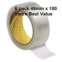 Tape Packaging 3M Box Sealing 309 48x100m 6x clear