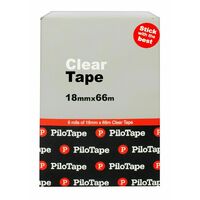 Tape Office Premium 18x66m Clear Pilotape box 8 #306232 was Tin now Box of 8