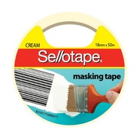 Masking Tape Sellotape 18mm x 50M 125A Hangsell 960502