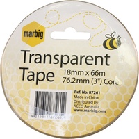 Tape Everyday Marbig Office 18x66m Economy 87261 Clear roll 