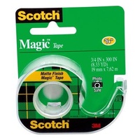 Tape Invisible 3m Magic 810 #105 18x7.62m Scotch Dispenser Packs