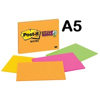 Post it Note 152x203 6845-SSPL lined Meetings Rio De Janeiro pack 4 A5 orange Pink Yellow Green