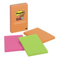 Post it Note 101x152 660-3SSUC LINNED pack 3 Rio de Janeiro Colours