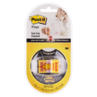 Flags Message Post it 680-HVSH Sign Here Pack 200 Yellow 25mm Desk grip