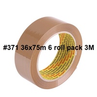 Tape Packaging 3M Box Sealing 371 36x75m 6x Brown rolls Scotch Medium duty