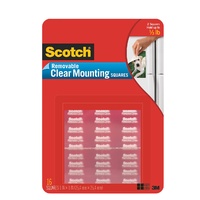 Mounting Tabs Removable 16 Clear Tabs 25mm Squares 859-MED Scotch