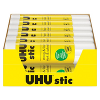 Glue Stick UHU 21g White pack 12 00065 Medium #3300065